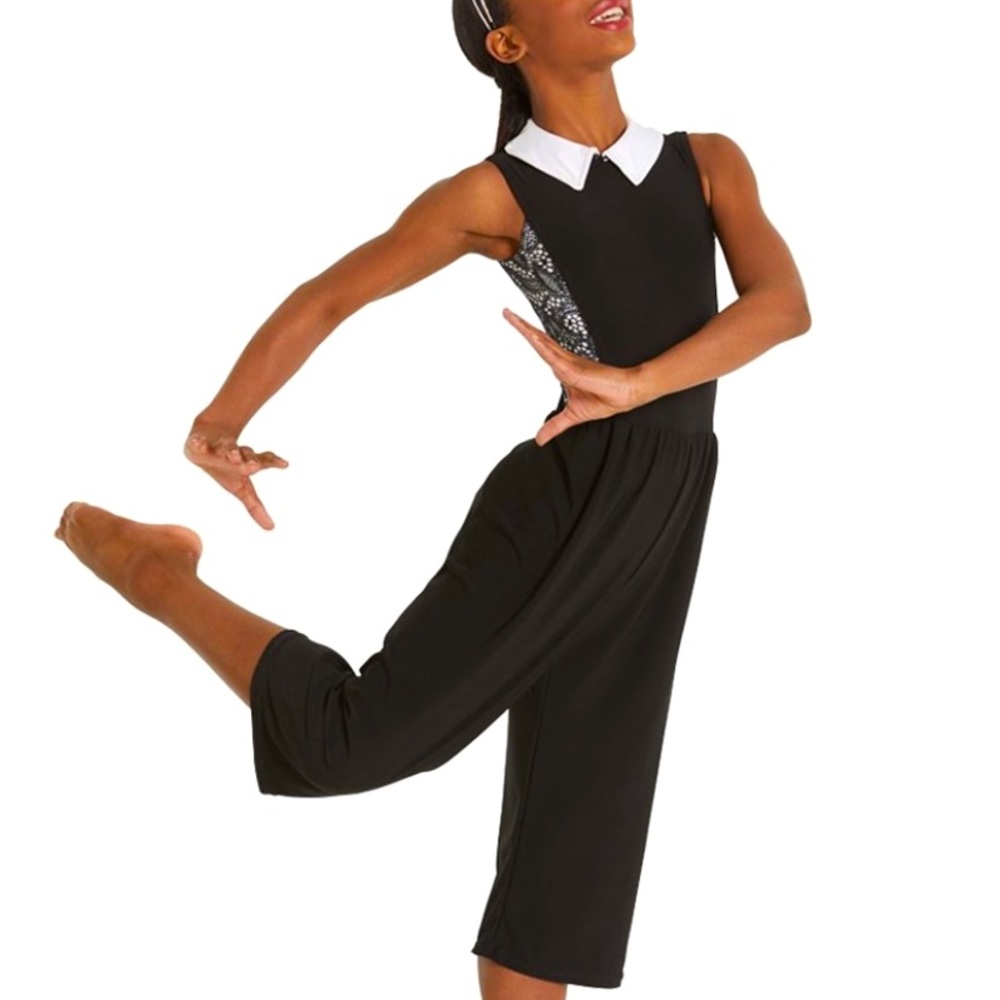 Weissman I Love Our Home lyrical contemporary costume black white lace pantsuit